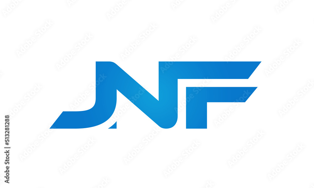 JNF letters Joined logo design connect letters with chin logo logotype icon concept JNF letters Joined logo design connect letters with chin logo logotype icon concept