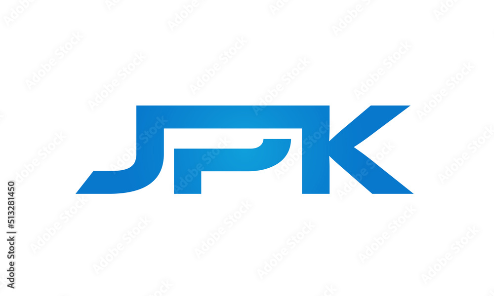 JPK letters Joined logo design connect letters with chin logo logotype icon concept JPK letters Joined logo design connect letters with chin logo logotype icon concept