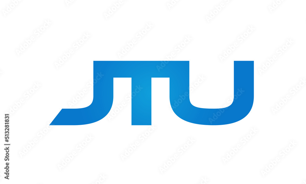 JTU letters Joined logo design connect letters with chin logo logotype icon concept JTU letters Joined logo design connect letters with chin logo logotype icon concept
