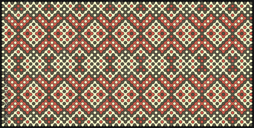 Multicolor truchet tiling connections illustration