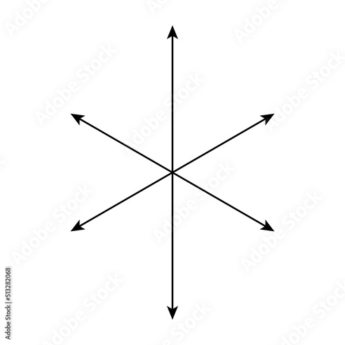 mathematical geometric shape Lines arrow. vector