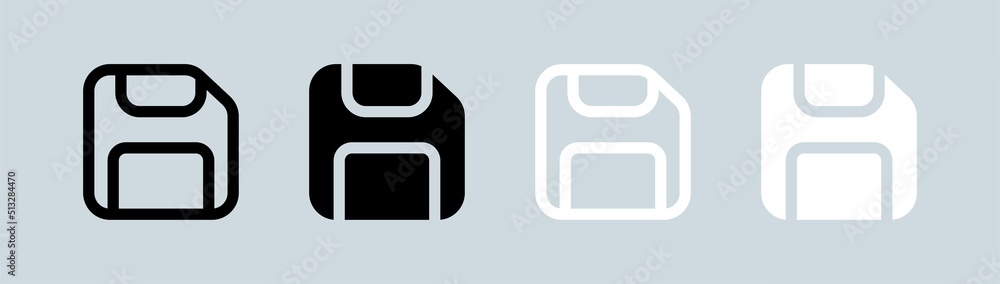 Disk icon in black and white colors. Floppy disk vector sign for storage. Disk icon in black and white colors. Floppy disk vector sign for storage.