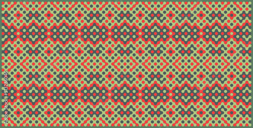 Multicolor truchet tiling connections illustration