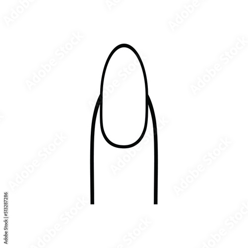 Nail vector icon, manicure. Fashion nails logo, symbol. For the beauty salon, modern manicure icon, fashion, minimal.