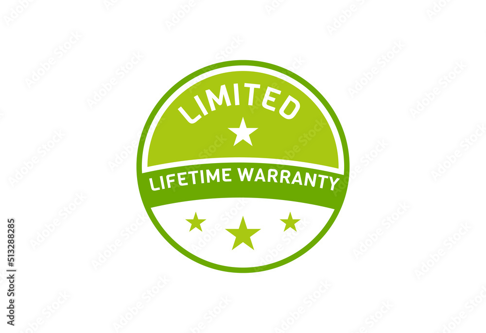 Limited Lifetime Warranty sign vector Limited Lifetime Warranty sign vector