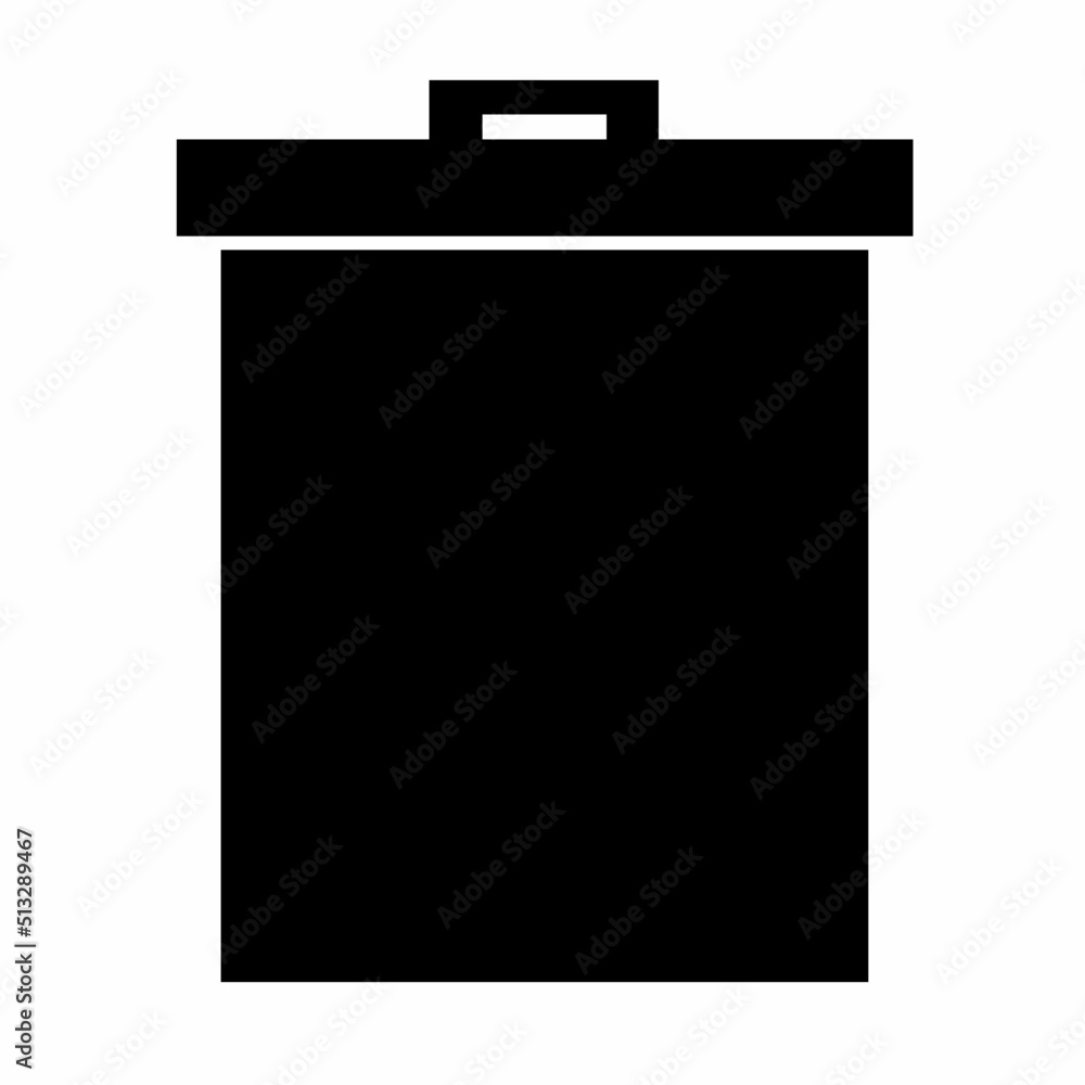 trash can sign icon symbol illustration with silhouette concept trash can sign icon symbol illustration with silhouette concept