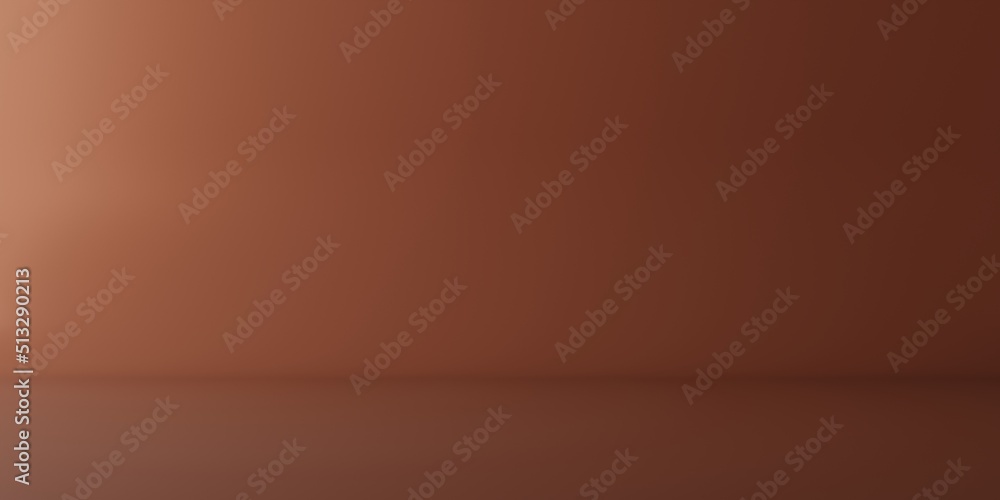 Blank Wall for mockup, empty brown aesthetic background. 3D rendering. Blank Wall for mockup, empty brown aesthetic background. 3D rendering.