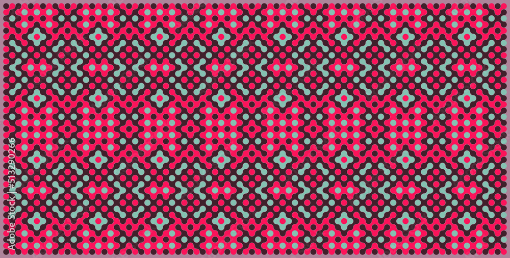 Multicolor truchet tiling connections illustration Multicolor truchet tiling connections illustration