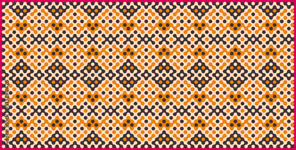 Multicolor truchet tiling connections illustration Multicolor truchet tiling connections illustration