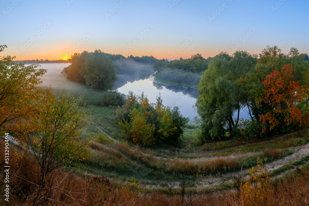 landscape with fog landscape with fog