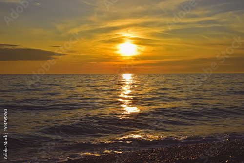 sunset over the sea