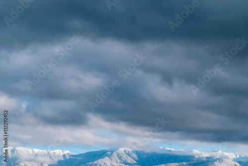 clouds over the mountains