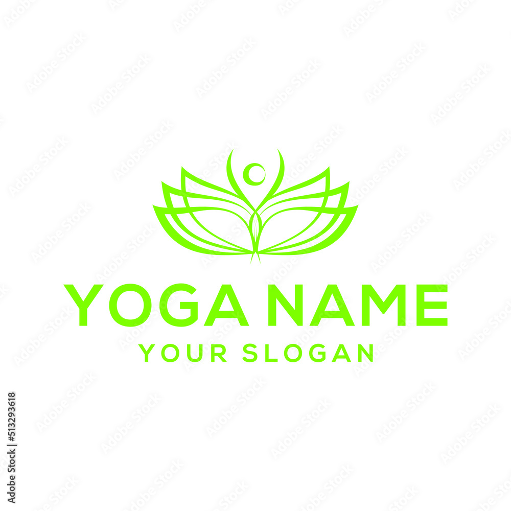 Fototapeta premium Yoga logo simple design vector