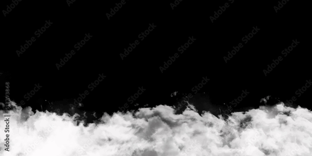 Abstract smoke texture frame over black background. Fog in the darkness. ><