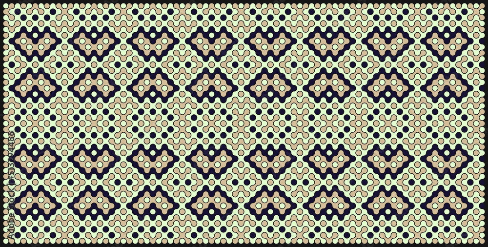 Multicolor truchet tiling connections illustration Multicolor truchet tiling connections illustration