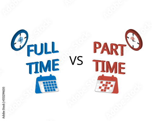 comparison of full time and part time employee