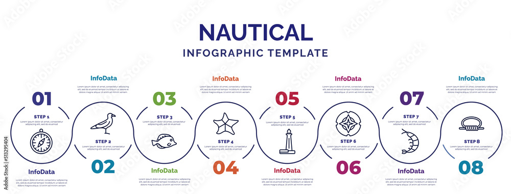 infographic template with icons and 8 options or steps. infographic for ...