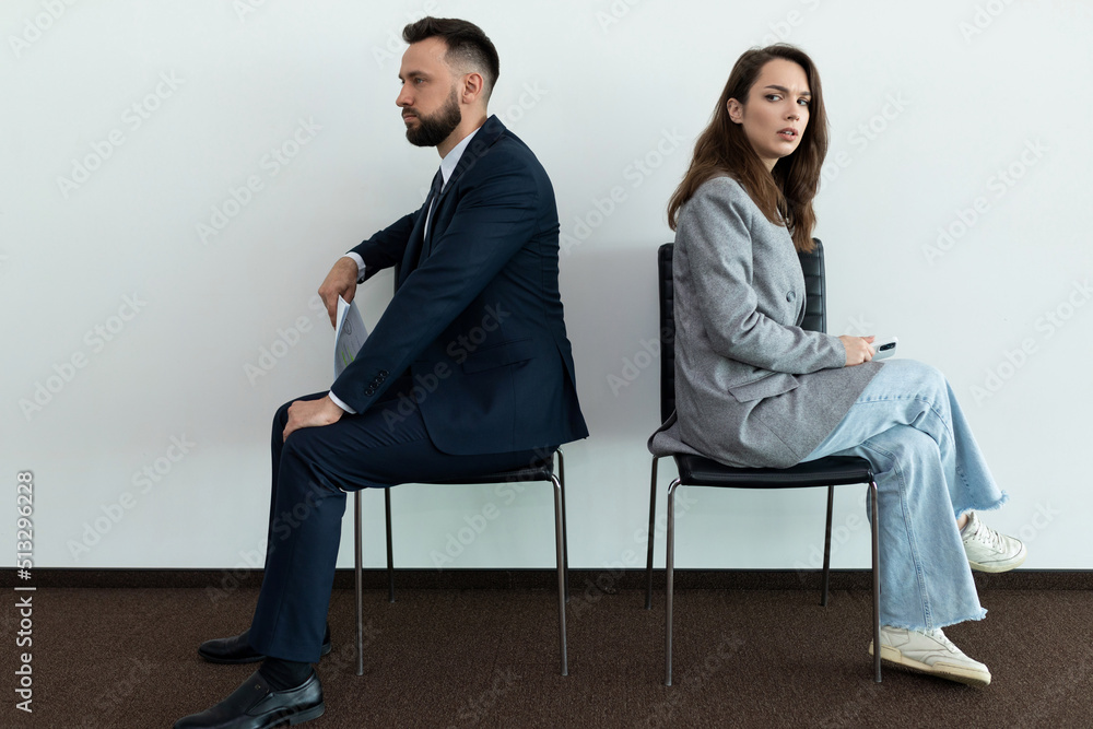 Obraz premium concept of lack of understanding between office employees