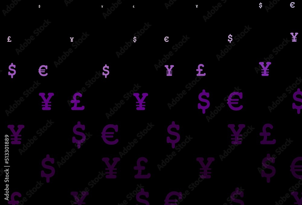 Dark purple vector texture with financial symbols. Dark purple vector texture with financial symbols.