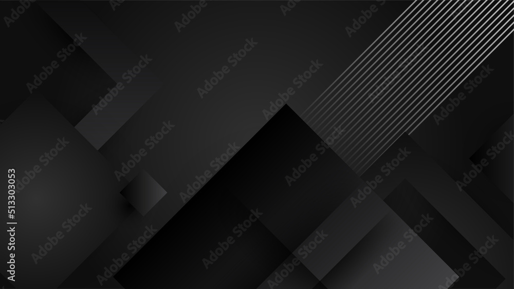 Abstract dark black background illustration with geometric graphic elements