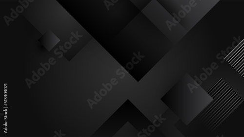 Abstract dark black background illustration with geometric graphic elements