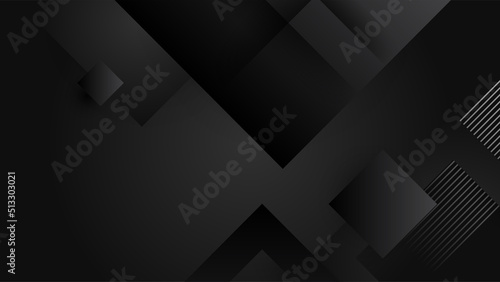 Abstract dark black background illustration with geometric graphic elements