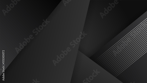 Abstract dark black background illustration with geometric graphic elements