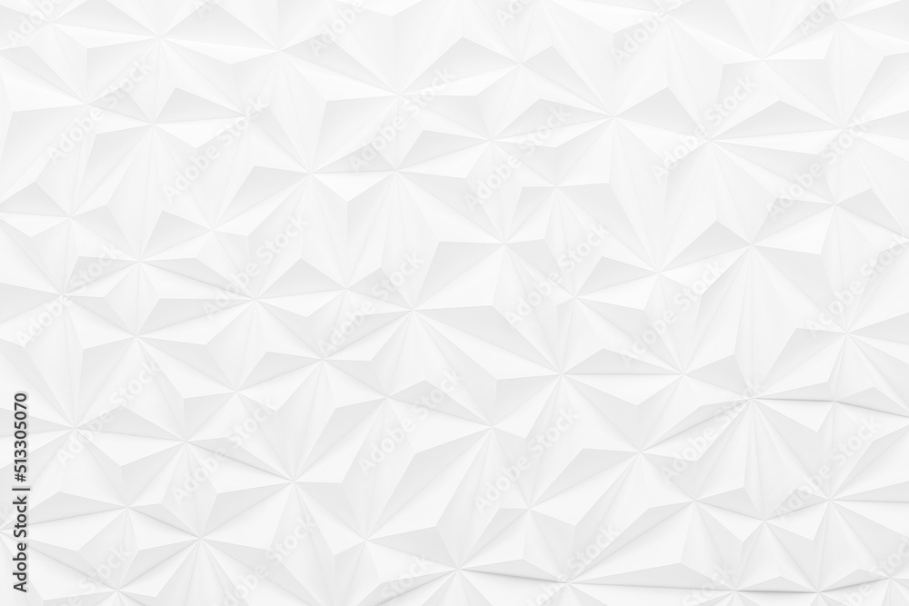 Abstract white low poly paper material background with copy space 3d render Abstract white low poly paper material background with copy space 3d render