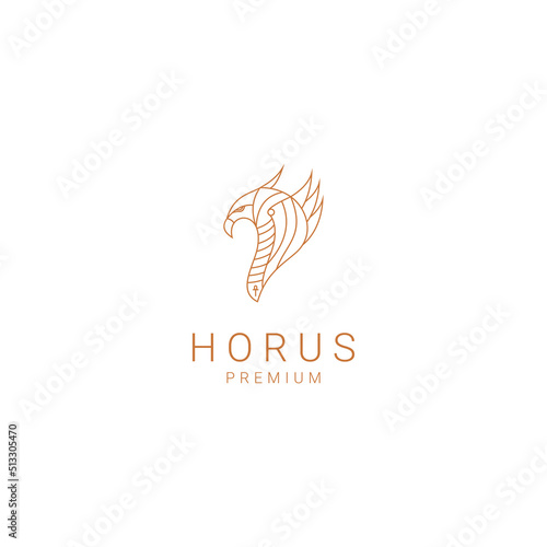 Horus logo design icon template
