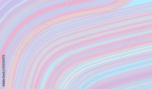 Pastel colorful tone fluid wave. Hologram element floating land concept background.