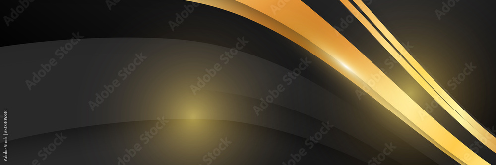 Luxury black and gold banner background Luxury black and gold banner background