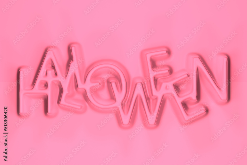 ハロウィーンの文字の3Dイラスト