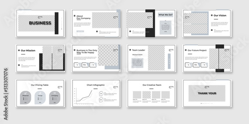 business company presentation with infographics template 