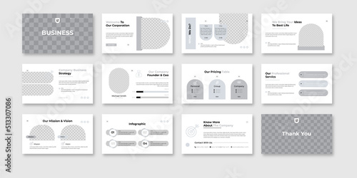 business presentation template, annual report and company profile, with infographic elements set. creative business annual report, flyer, corporate marketing 