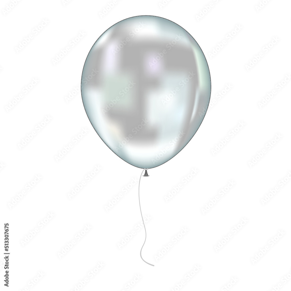 silver balloon isolated on a white background silver balloon isolated on a white background