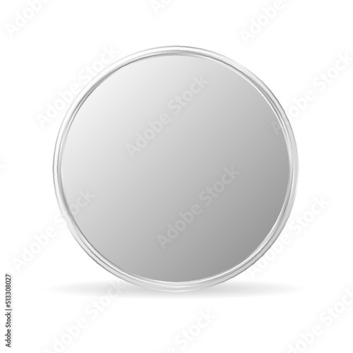 silver coin sign isolated on a white background