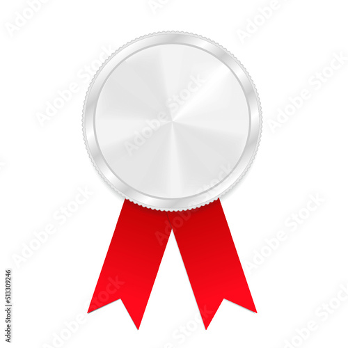 Silver medal icon isolated on a white background