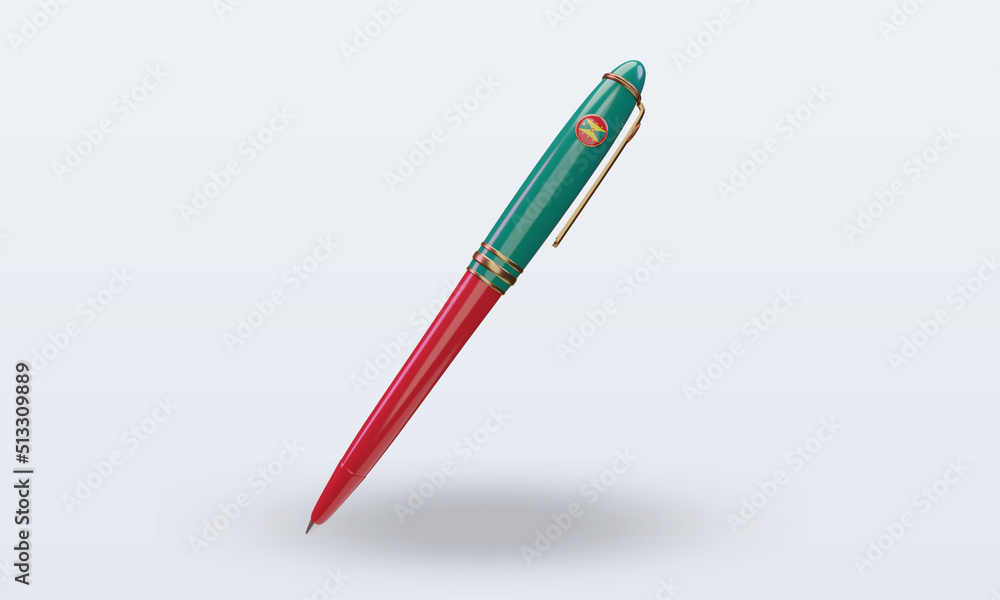 3d ballpoint Grenada flag rendering front view 3d ballpoint Grenada flag rendering front view