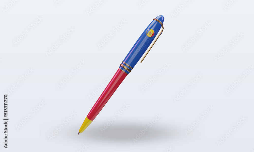 3d ballpoint Moldova flag rendering front view 3d ballpoint Moldova flag rendering front view