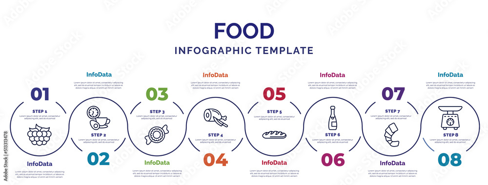 catering vector infographic template. choose recipes,... infographic template with icons and 8 options or steps. infographic for ...