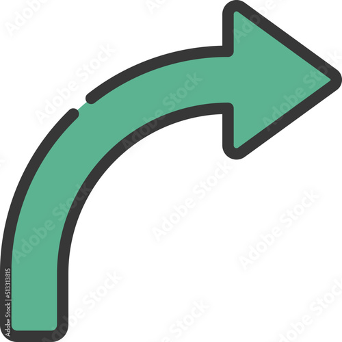 Right Curved Arrow Icon