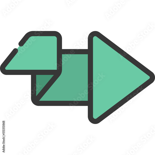 Folded Banner Arrow Icon