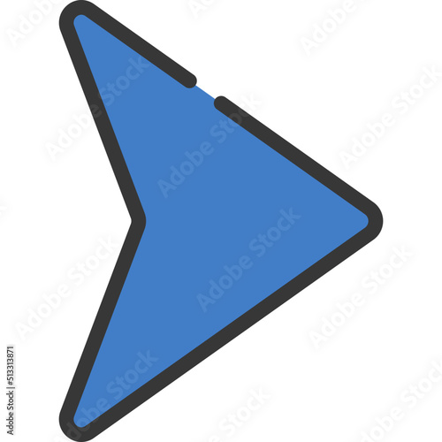 Dented Triangle Arrow Icon