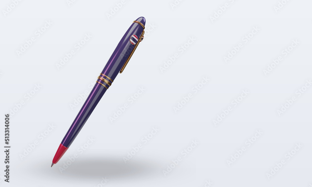 3d ballpoint Thailand flag rendering left view 3d ballpoint Thailand flag rendering left view