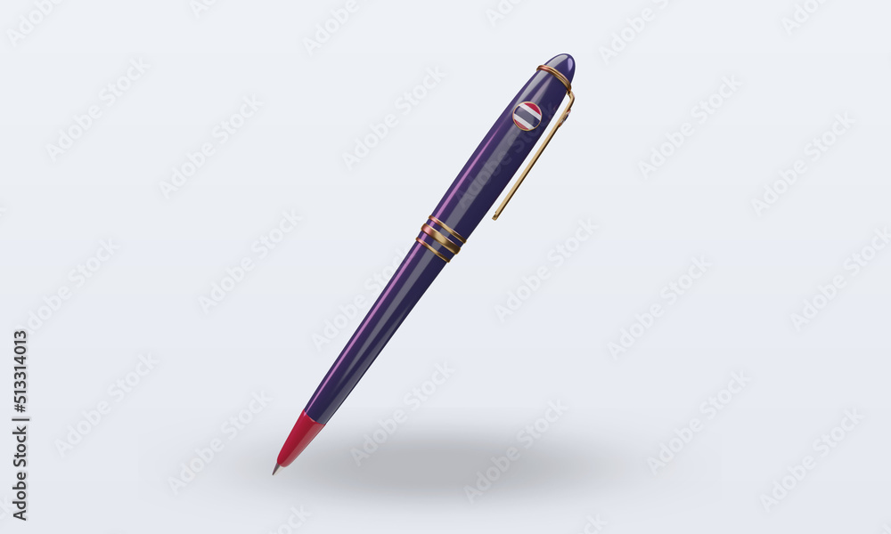 3d ballpoint Thailand flag rendering front view 3d ballpoint Thailand flag rendering front view