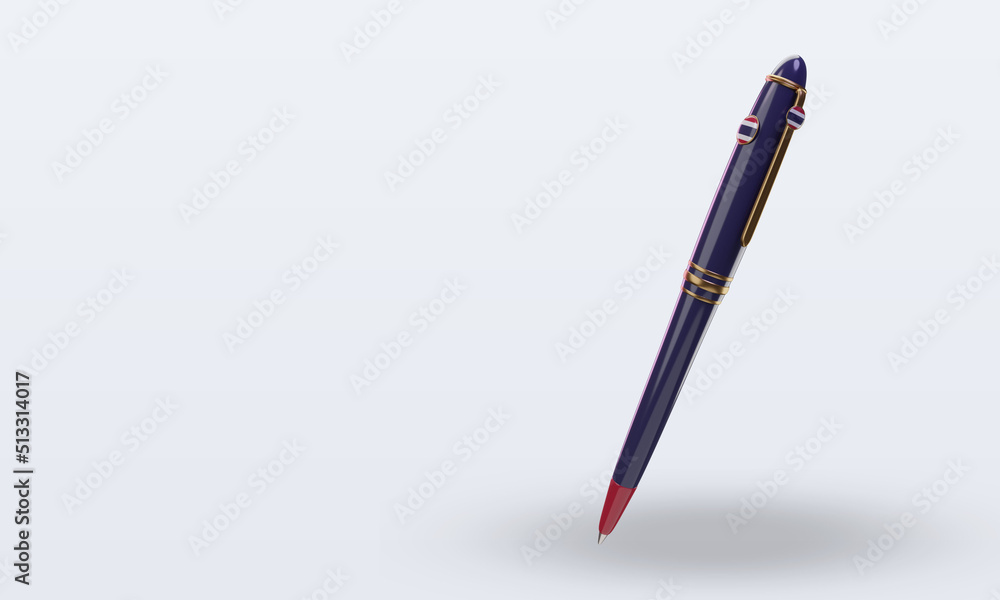 3d ballpoint Thailand flag rendering right view