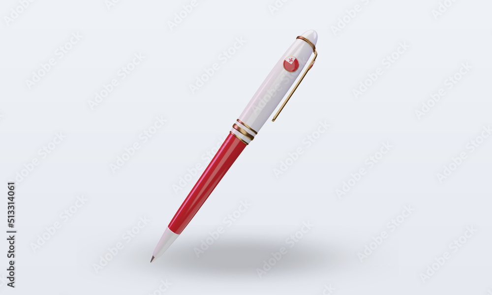 3d ballpoint Tonga flag rendering front view 3d ballpoint Tonga flag rendering front view