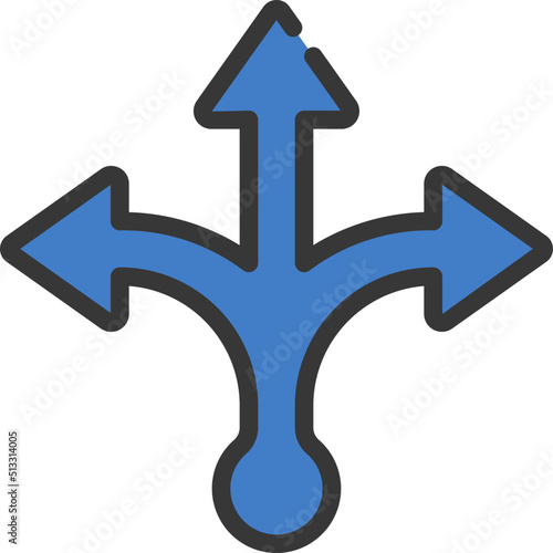 Anchored Directional Arrows Icon