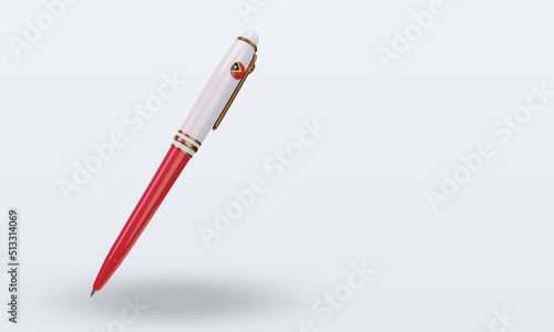 3d ballpoint Timor Leste flag rendering left view