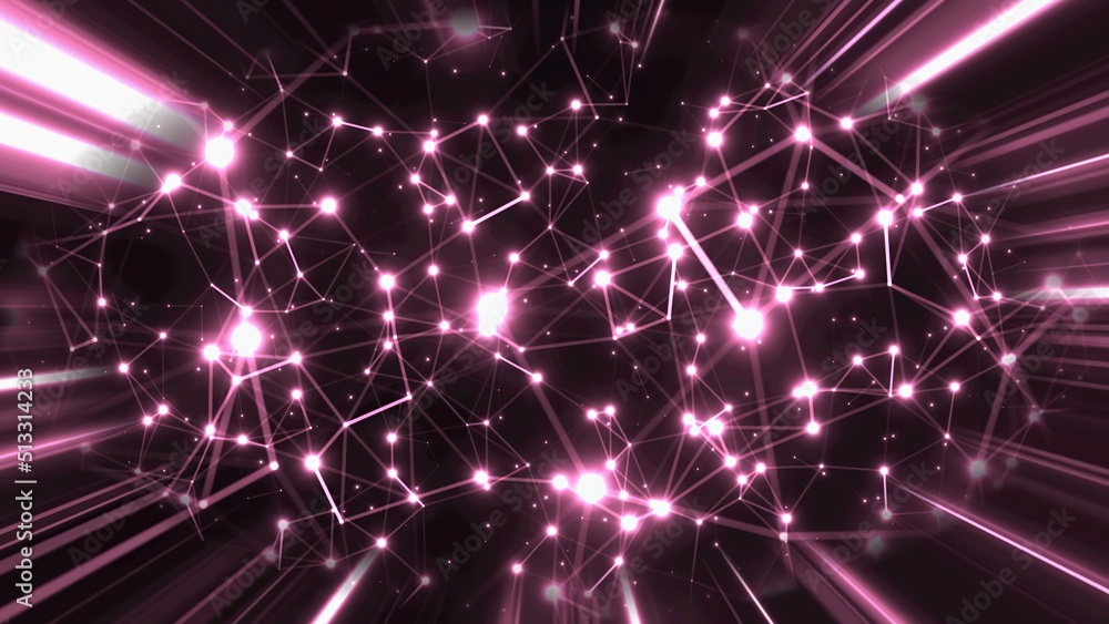 Fototapeta premium Abstract Plexus Technology Science And Engineering Background
